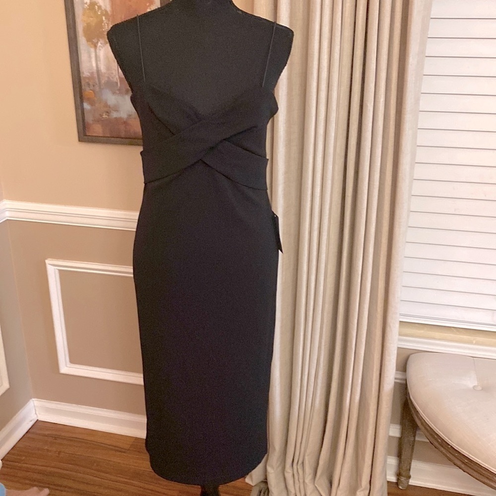 Love X Design from Nordstrom Rack Black Fully Lined Midi Dress Large NWT - Picture 3 of 14